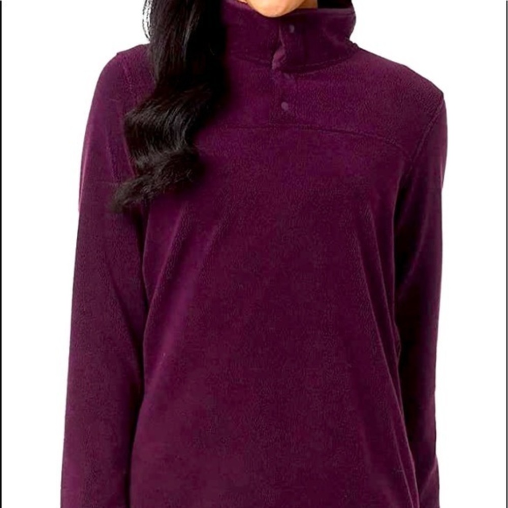 32 Degrees Heat Midweight Snap Arctic Fleece Pullover/ XS/ Port Grape (Y-W2)